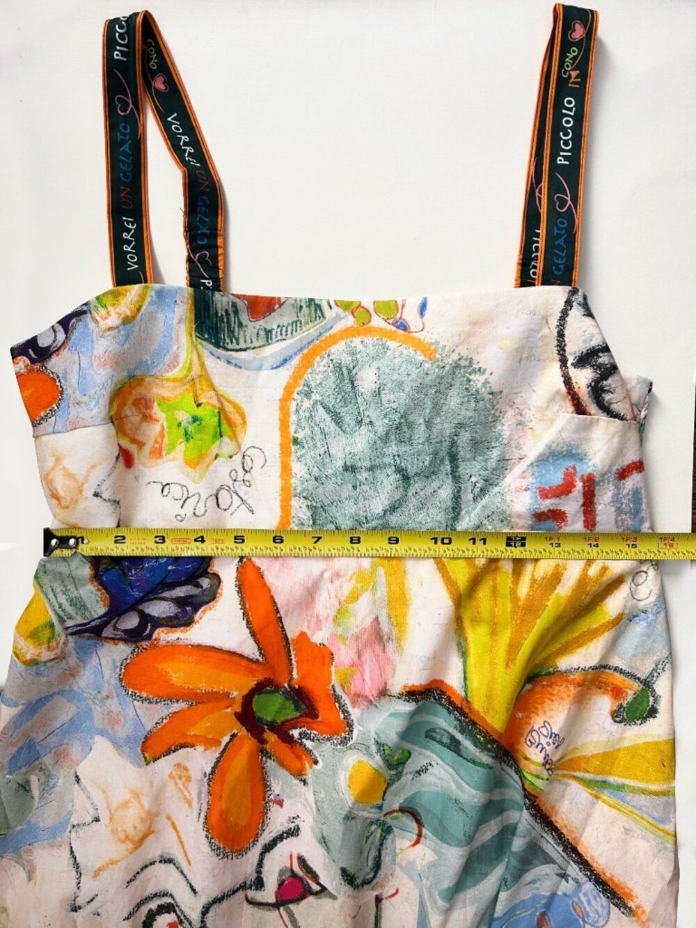 Caroline Constas "Gelato" Cotton Euro Vacation Mediterranean Midi Dress Size L - Picture 4 of 9